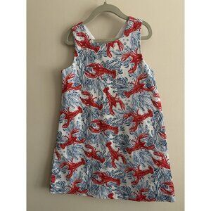 TOMMY BAHAMA Kids Girls Lobster Coral Print Shift Tank Dress Size US 7
